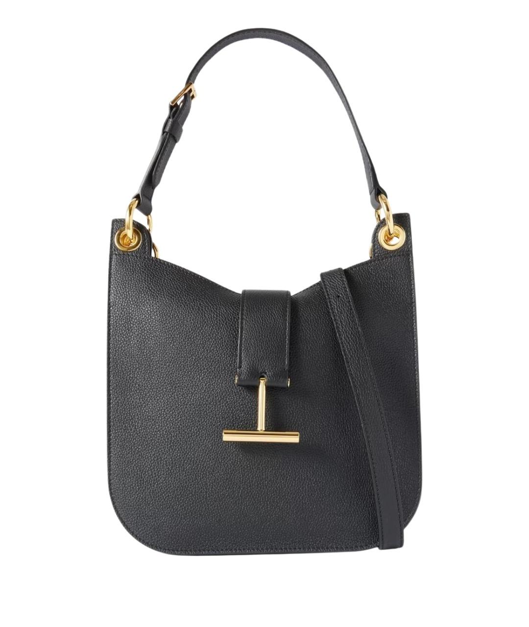 TOM FORD Черная кожаная сумка через плечо, фото 1