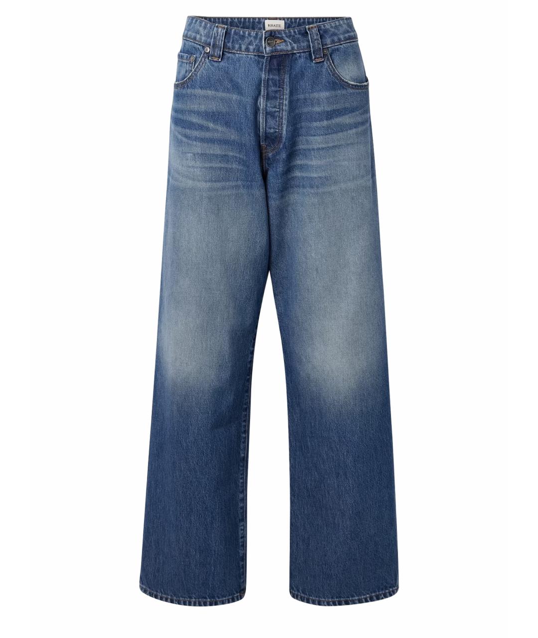 KHAITE Синие хлопковые прямые джинсы, фото 1
