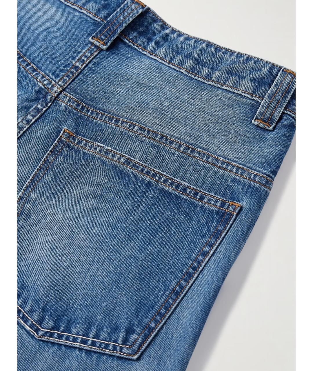 KHAITE Синие хлопковые прямые джинсы, фото 6