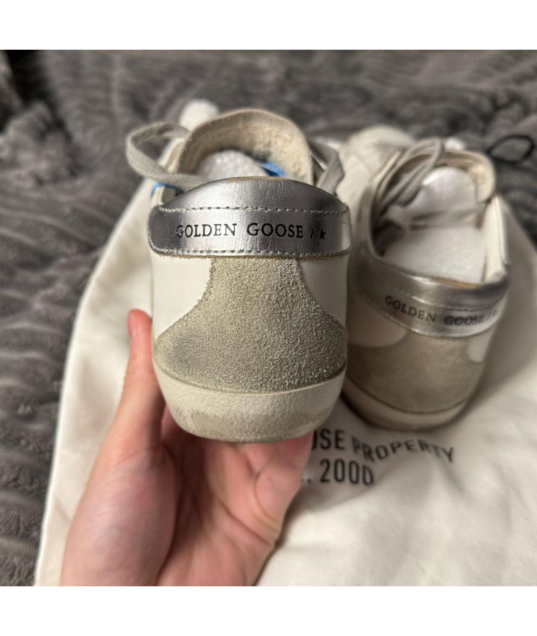 GOLDEN GOOSE DELUXE BRAND Белые кожаные кеды, фото 4