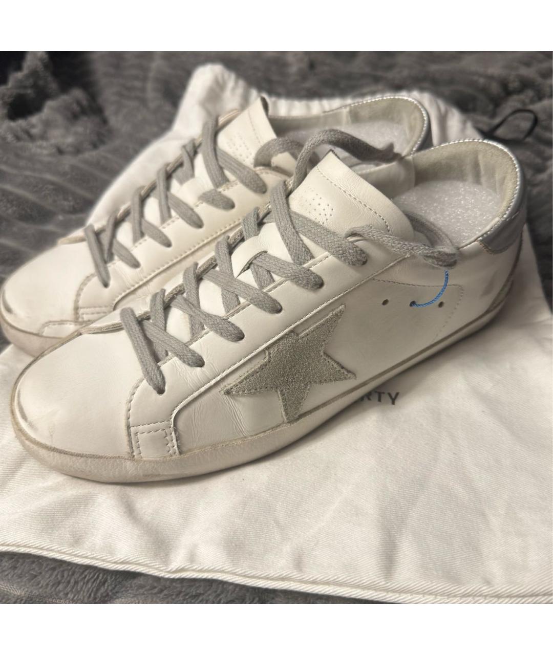 GOLDEN GOOSE DELUXE BRAND Белые кожаные кеды, фото 2