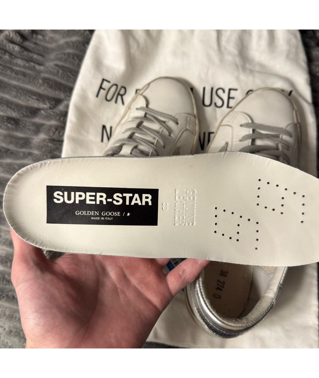 GOLDEN GOOSE DELUXE BRAND Белые кожаные кеды, фото 5