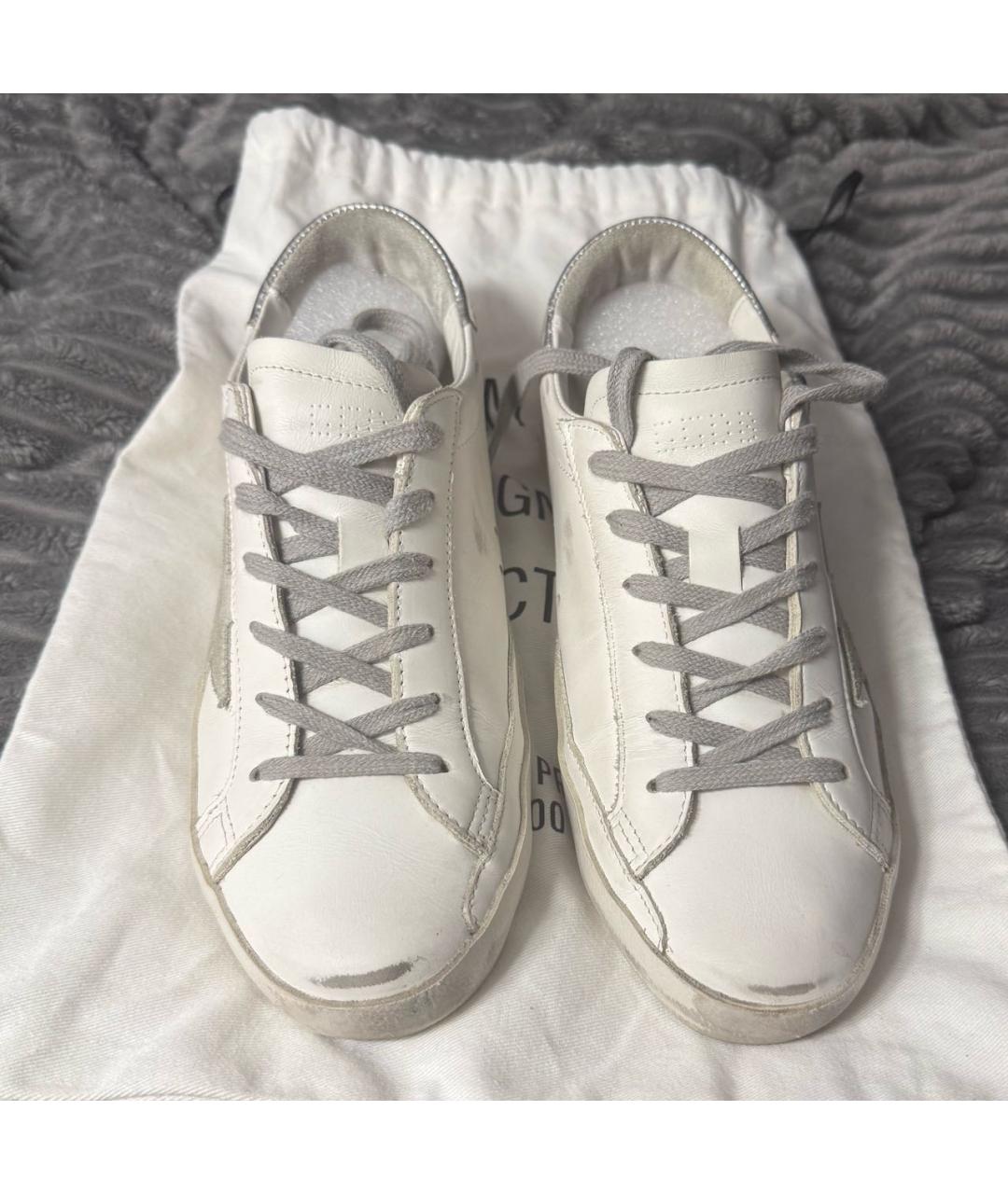 GOLDEN GOOSE DELUXE BRAND Белые кожаные кеды, фото 3