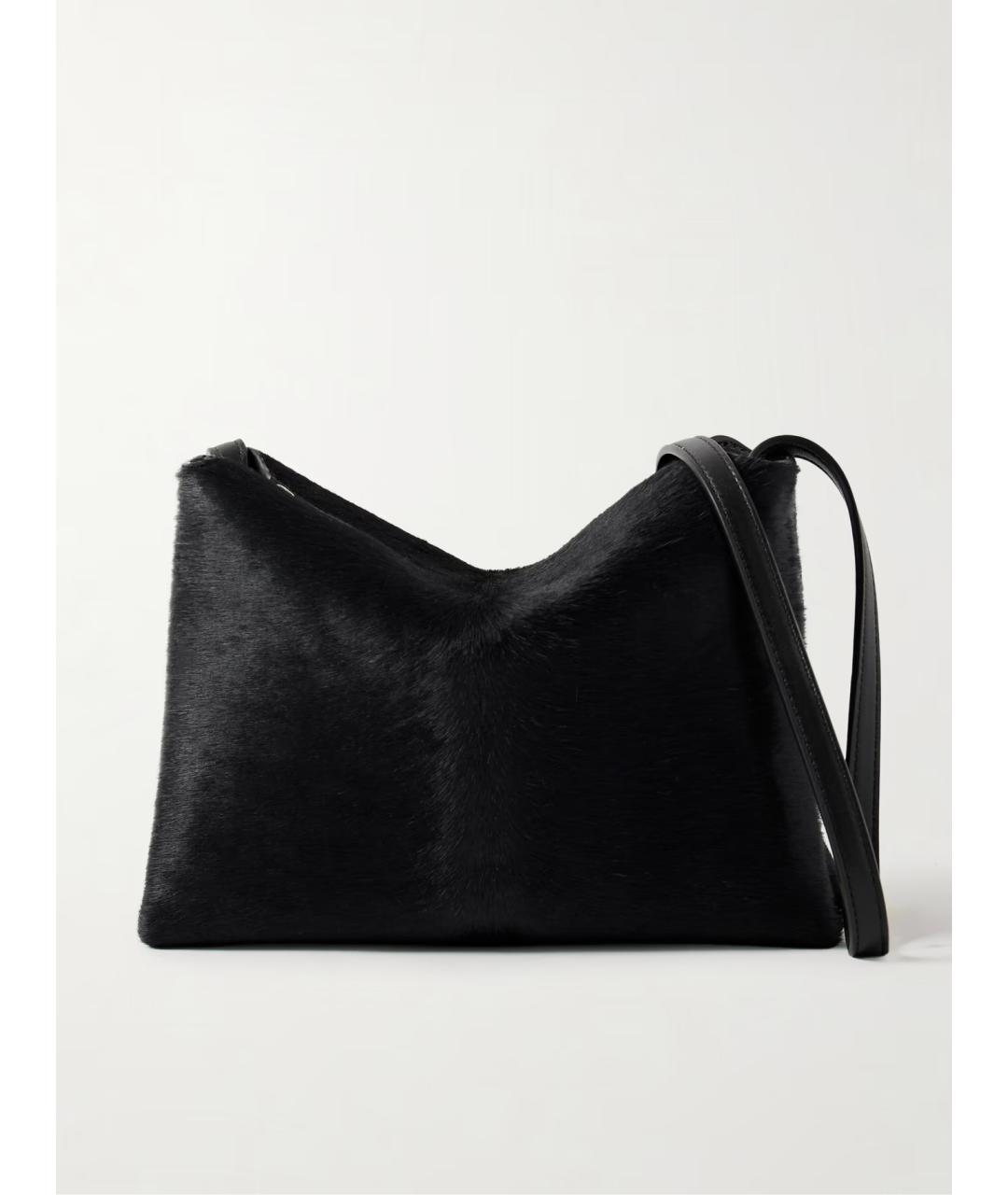 KHAITE Черная кожаная сумка через плечо, фото 7