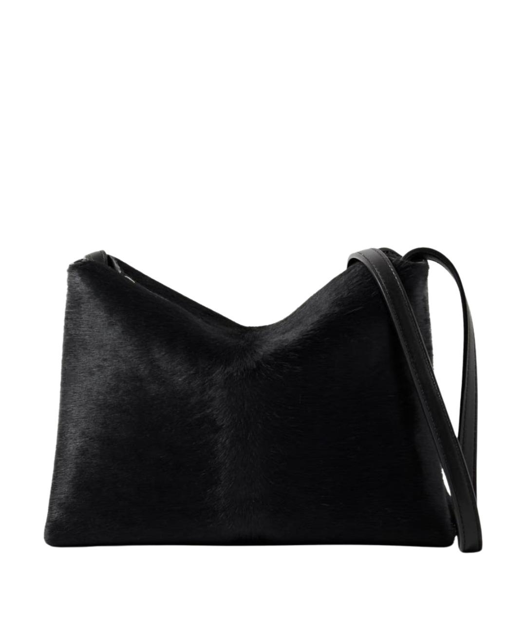 KHAITE Черная кожаная сумка через плечо, фото 1