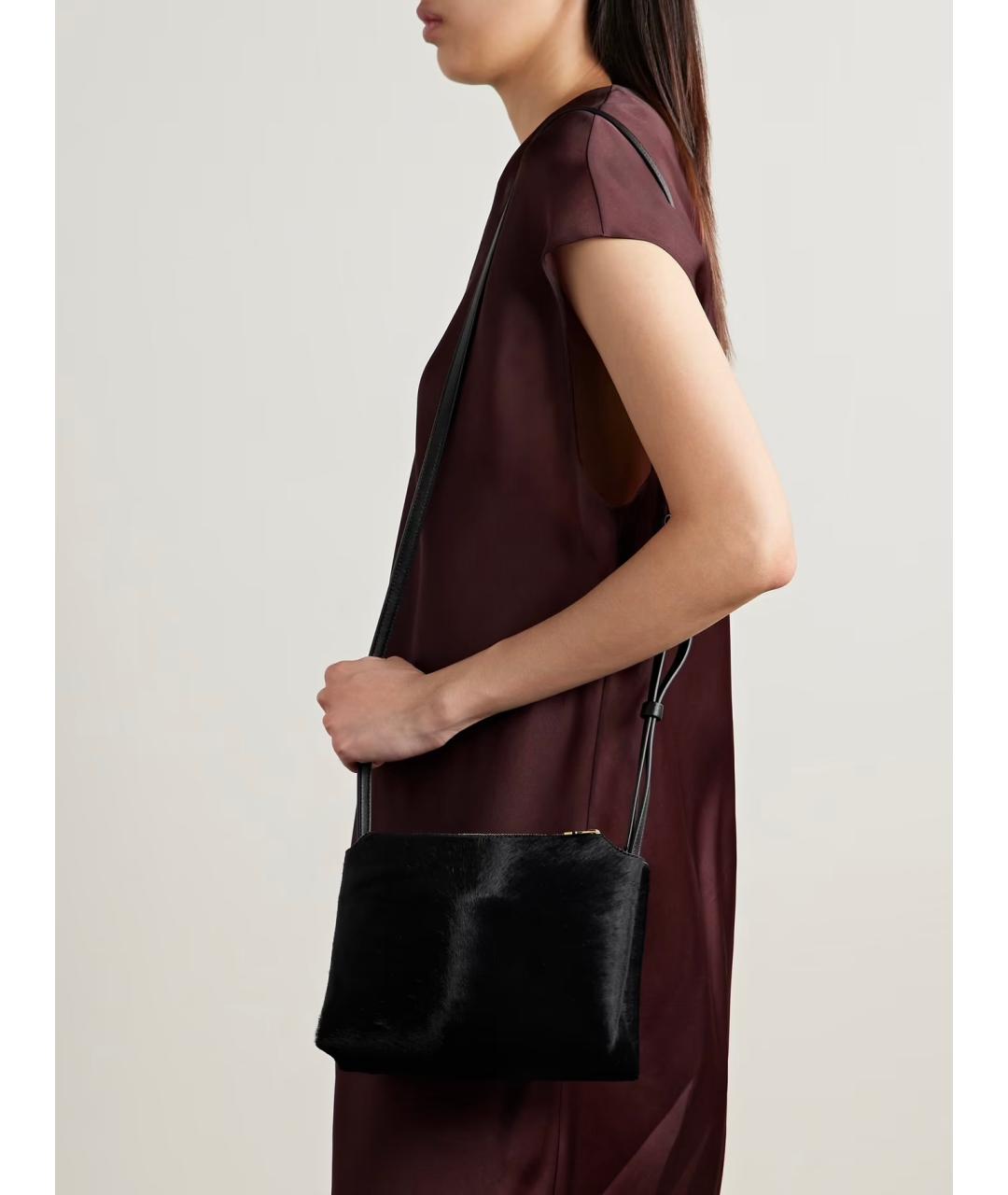 KHAITE Черная кожаная сумка через плечо, фото 2