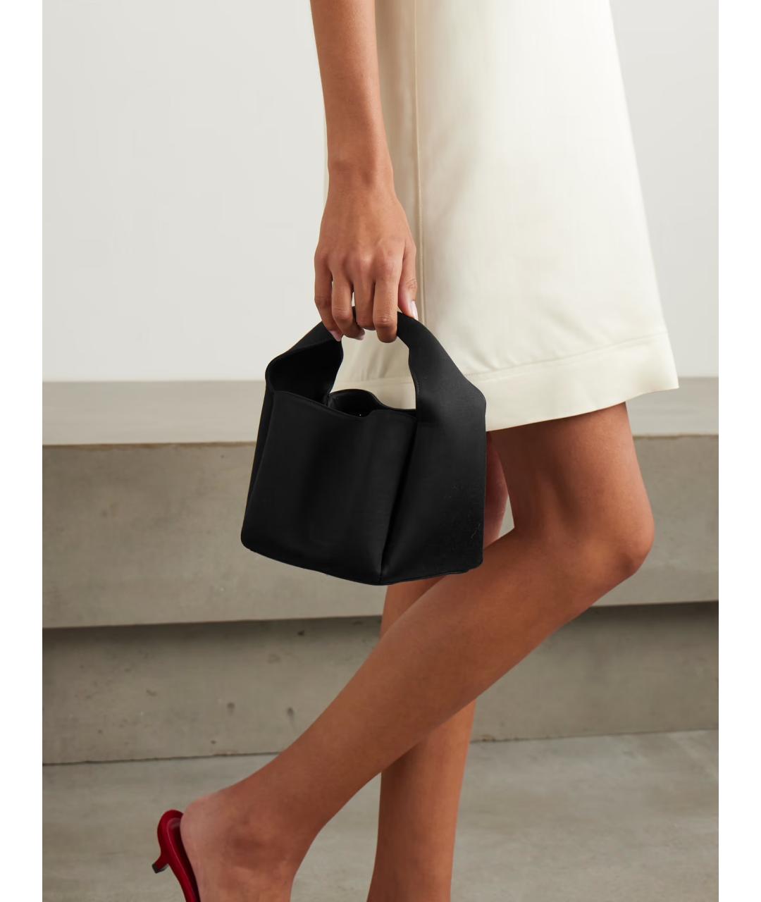 TOTEME Черная тканевая сумка с короткими ручками, фото 3
