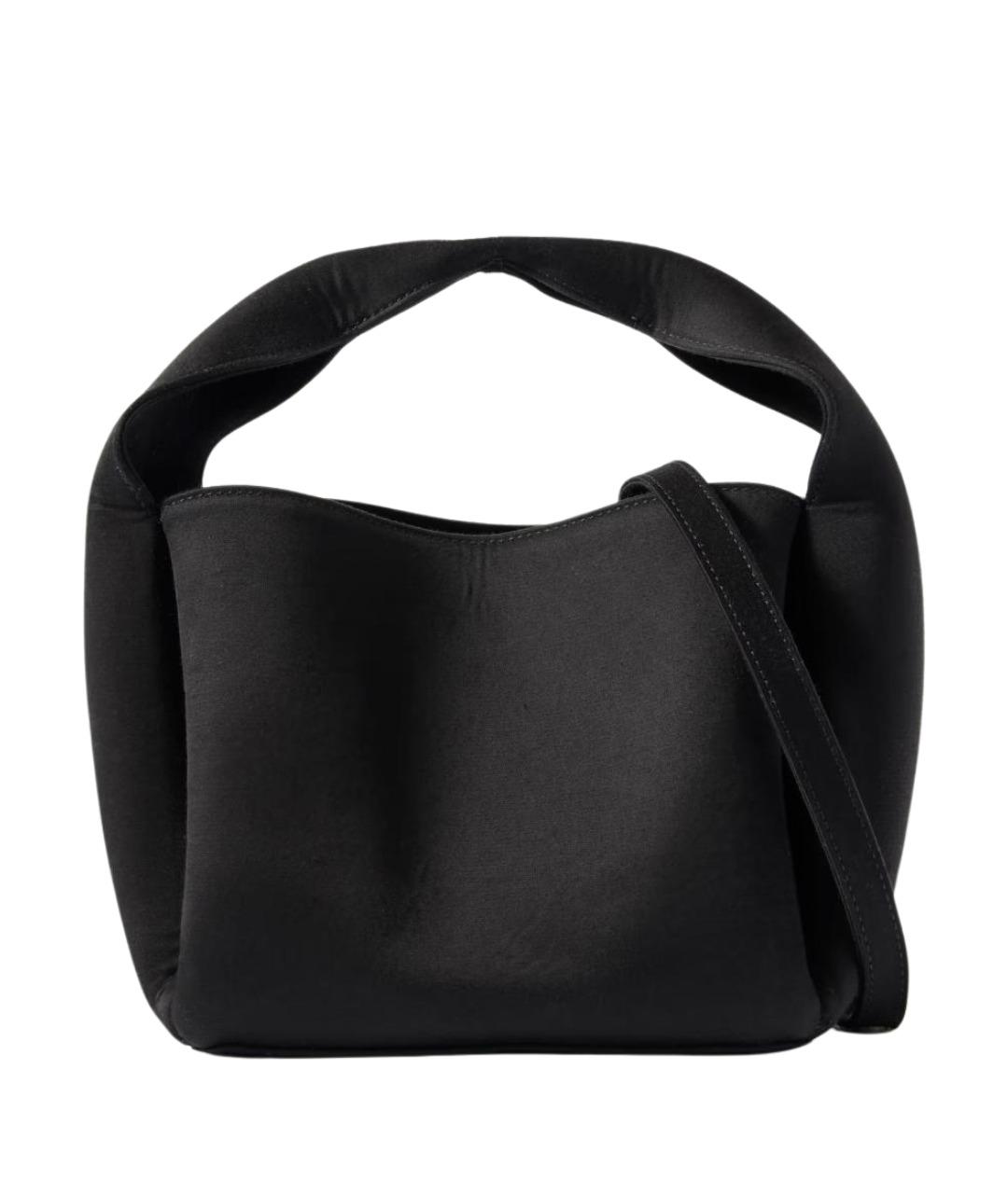 TOTEME Черная тканевая сумка с короткими ручками, фото 1