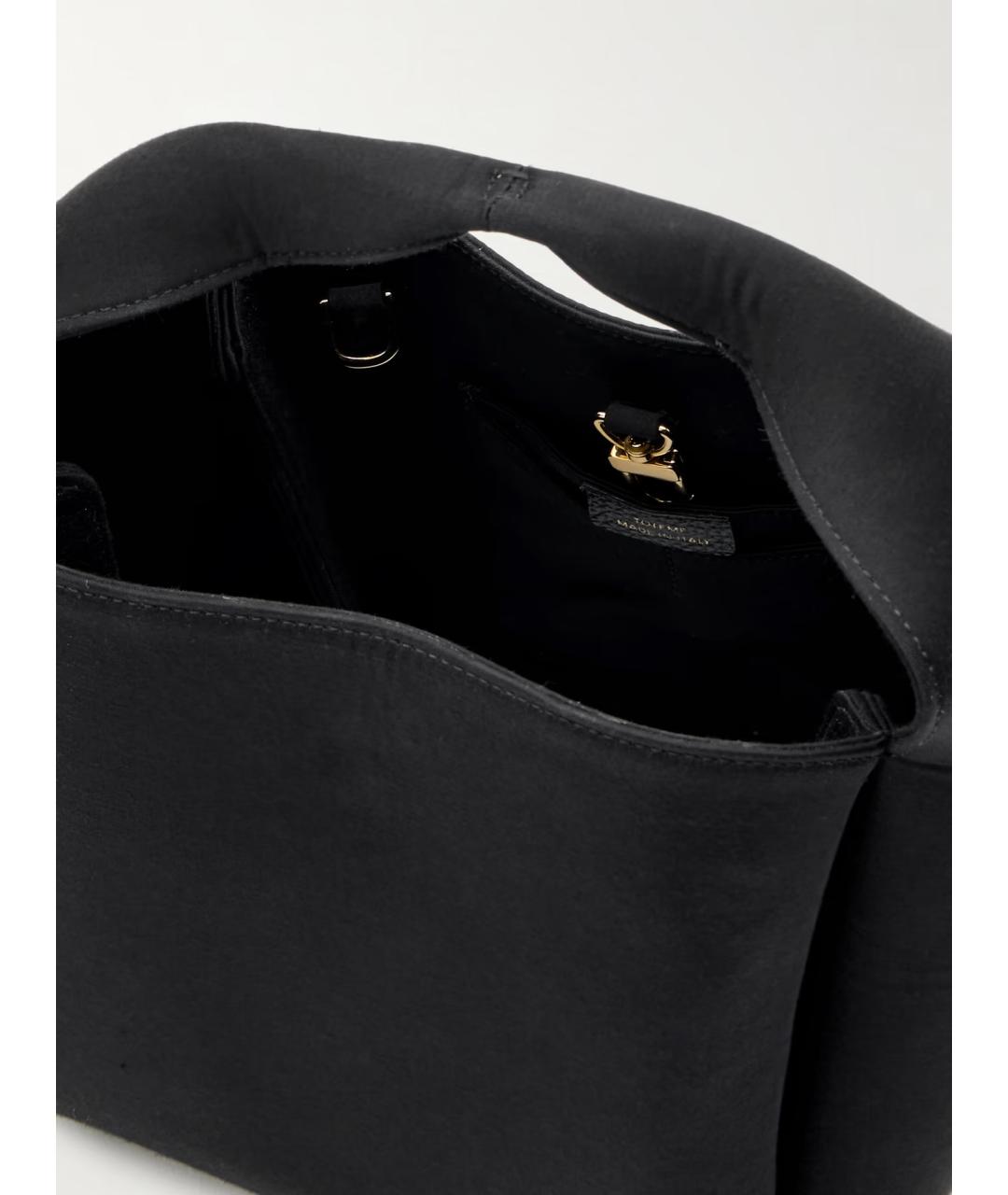 TOTEME Черная тканевая сумка с короткими ручками, фото 5