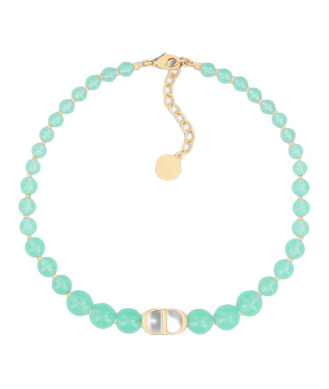 CHRISTIAN DIOR Зеленая металлическая цепочка, фото 1