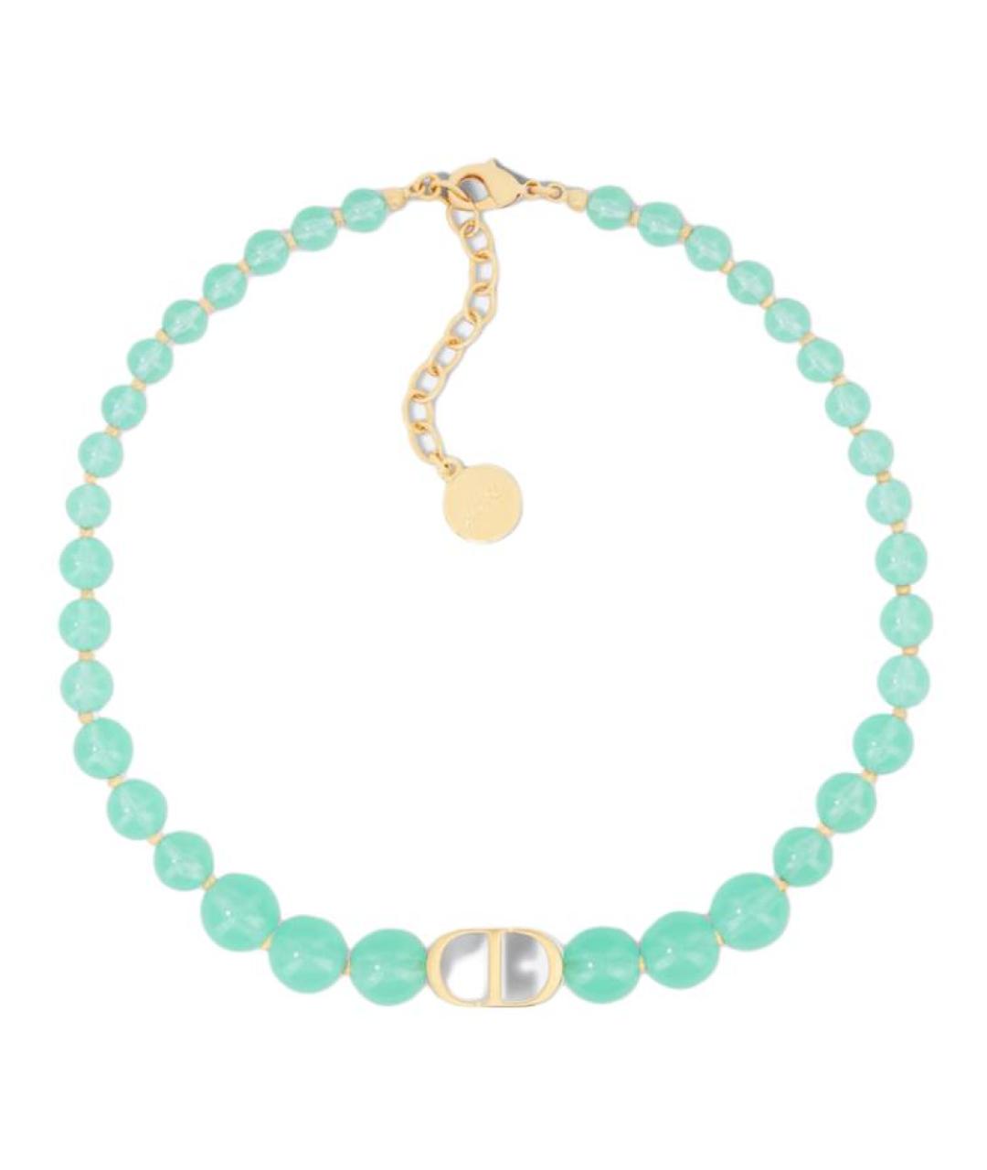 CHRISTIAN DIOR Зеленая металлическая цепочка, фото 2