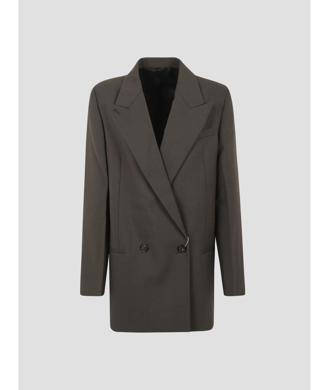 TOTEME Коричневый шерстяной жакет/пиджак, фото 4