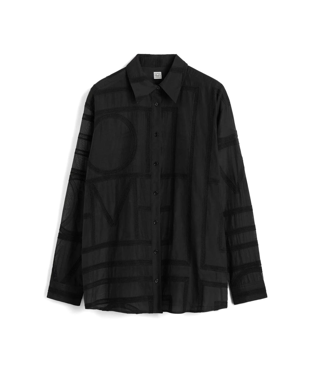 TOTEME Черная хлопковая рубашка, фото 1