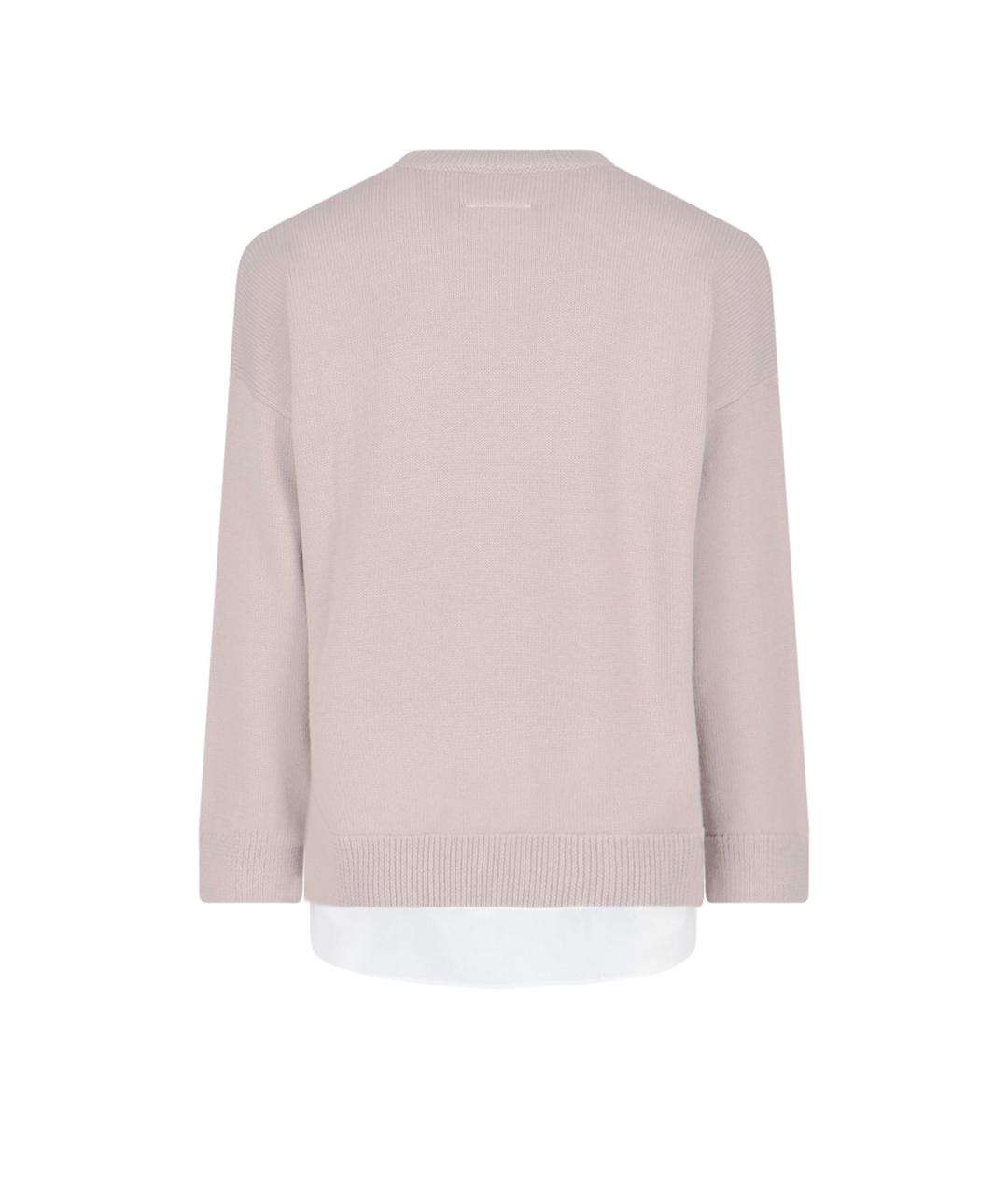 MM6 MAISON MARGIELA Бежевый шерстяной джемпер / свитер, фото 2