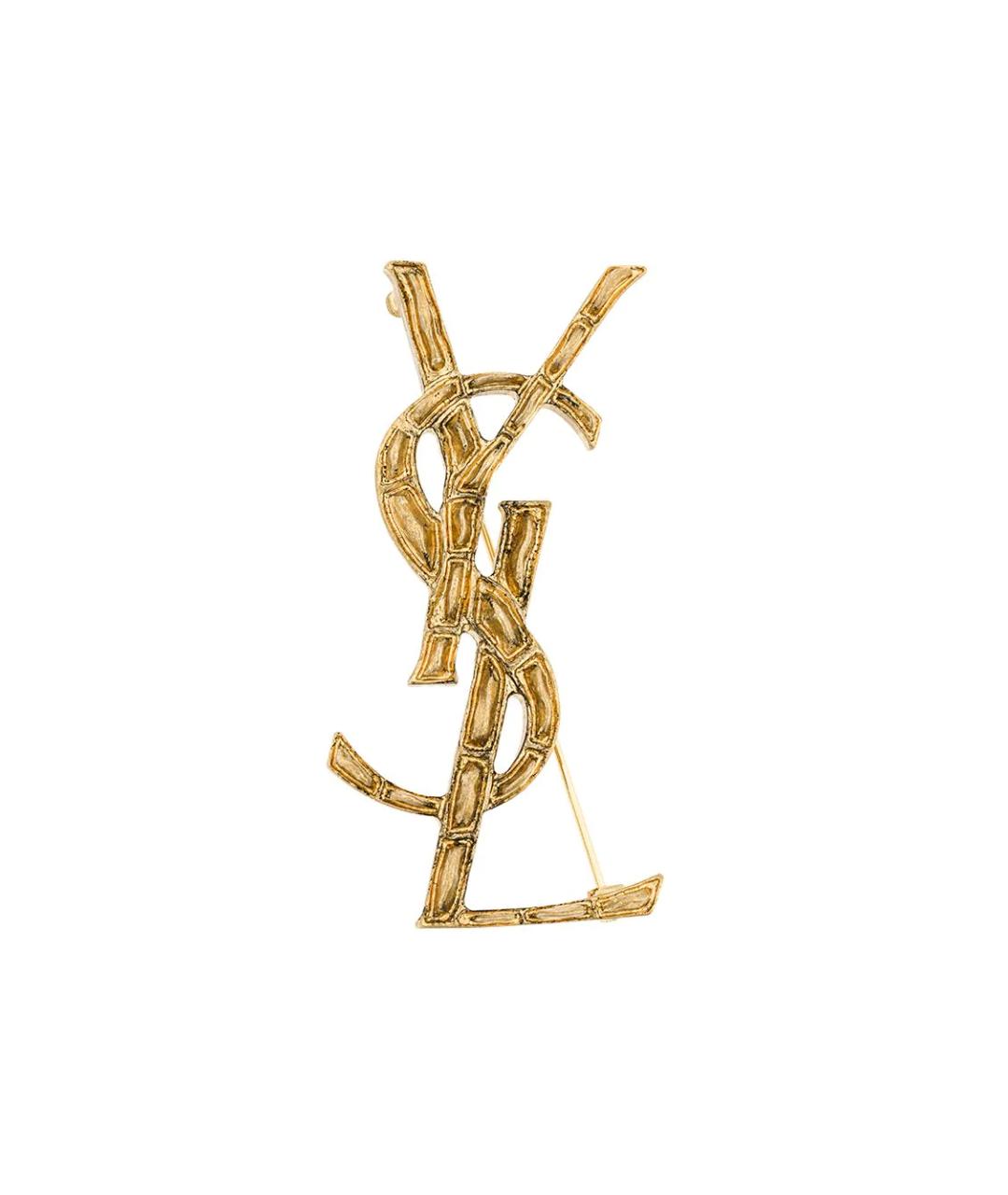 SAINT LAURENT Золотая металлическая булавка / брошь, фото 1