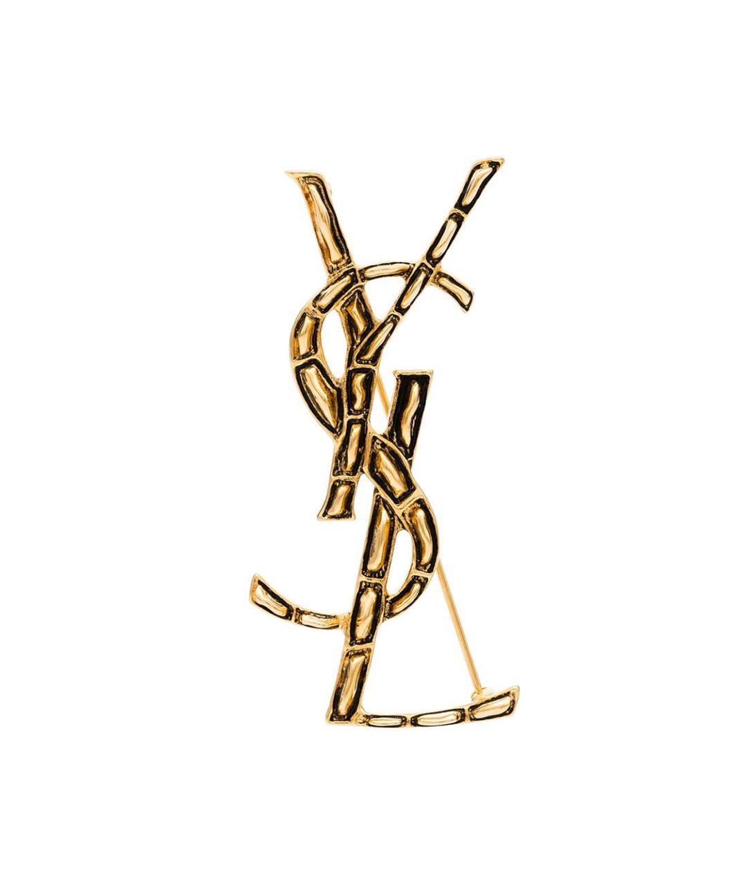 SAINT LAURENT Золотая металлическая булавка / брошь, фото 2