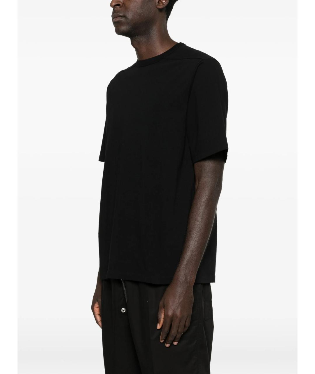 RICK OWENS Черная хлопковая футболка, фото 3