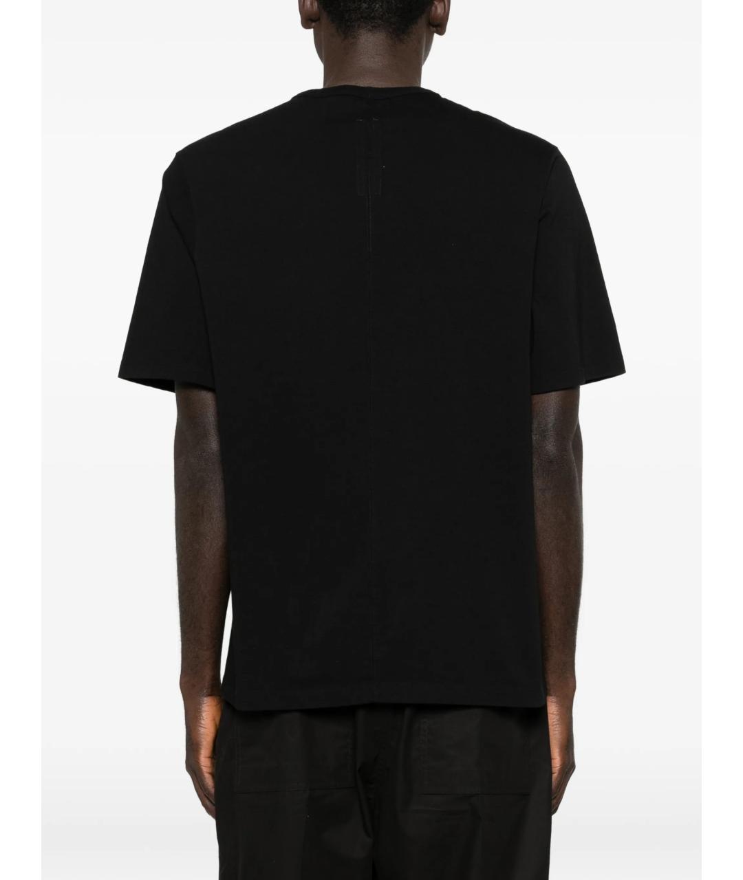 RICK OWENS Черная хлопковая футболка, фото 4