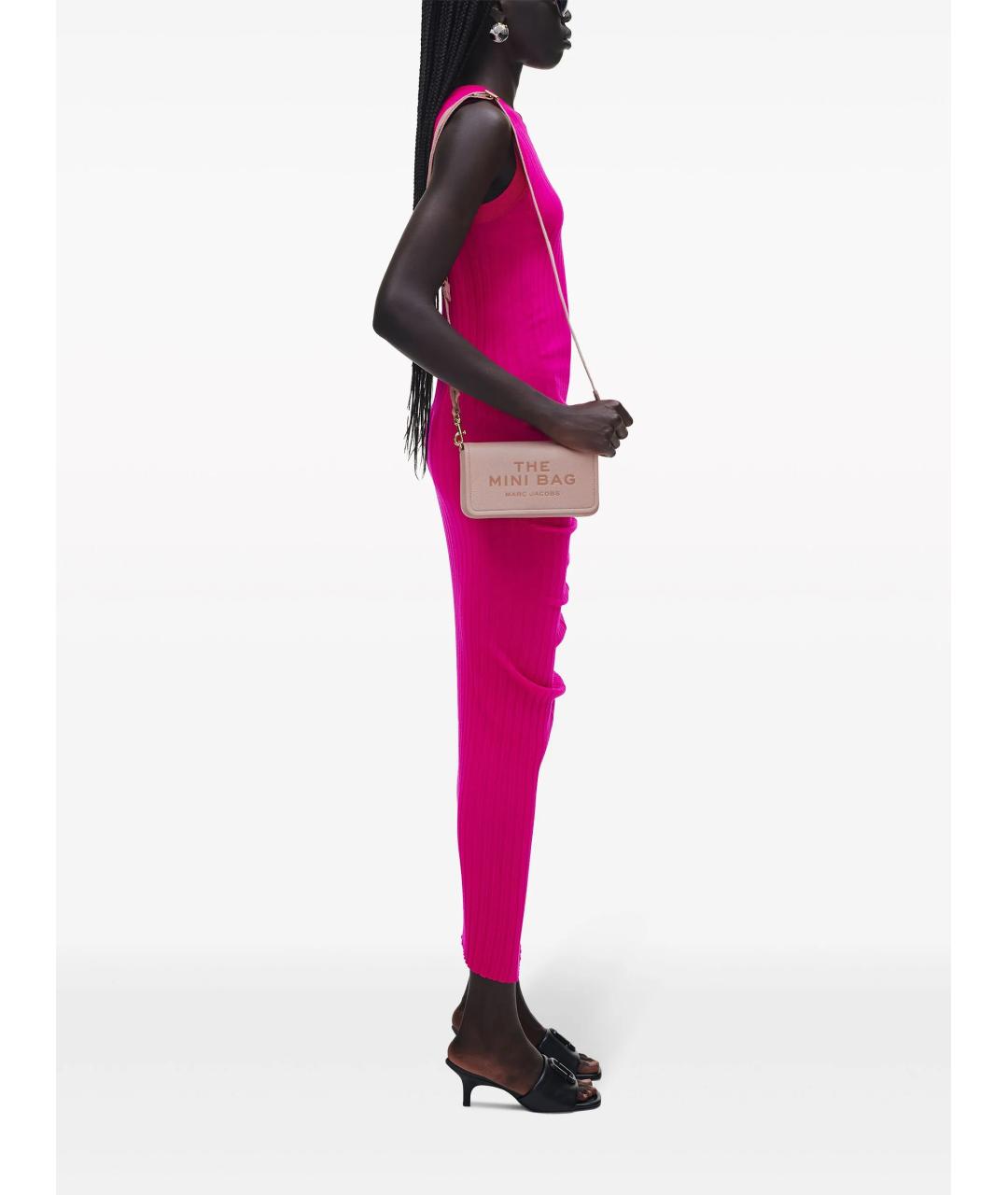 MARC JACOBS Розовая кожаная сумка через плечо, фото 3