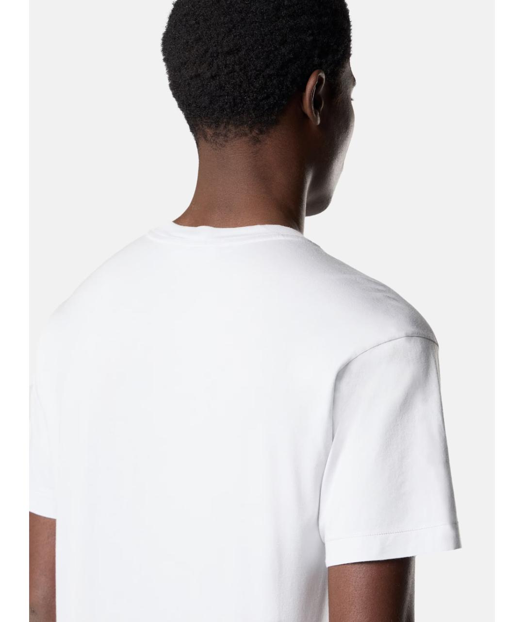 STONE ISLAND Белая хлопковая футболка, фото 4