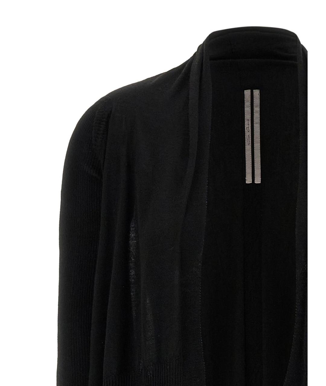RICK OWENS Черный шерстяной кардиган, фото 3