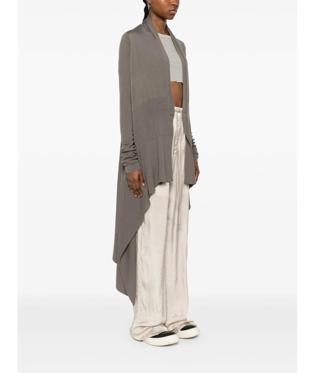 RICK OWENS Серый шерстяной кардиган, фото 3