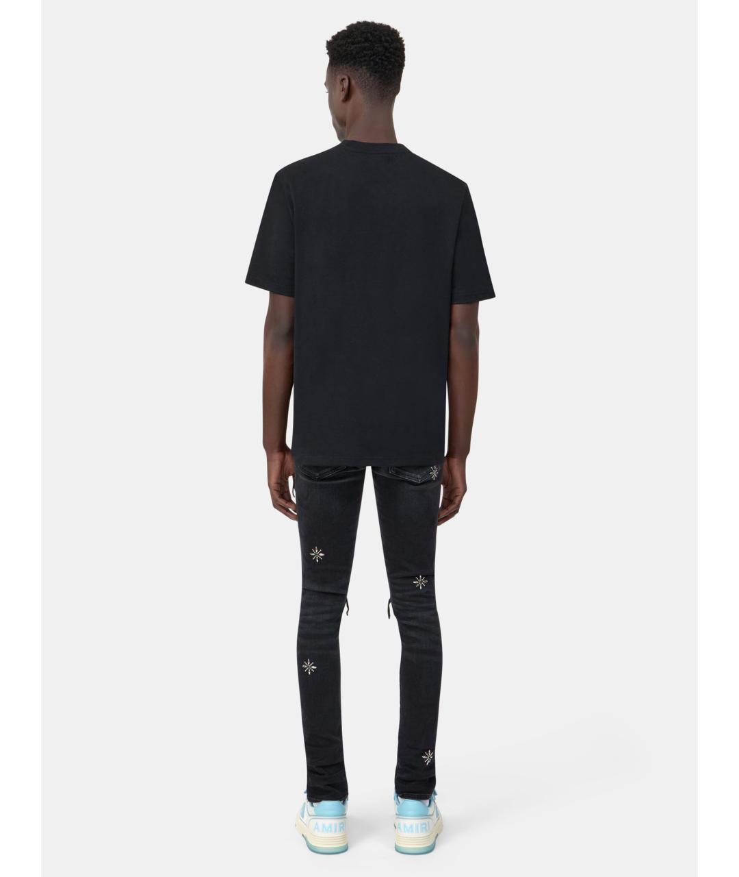 AMIRI Черная хлопковая футболка, фото 4