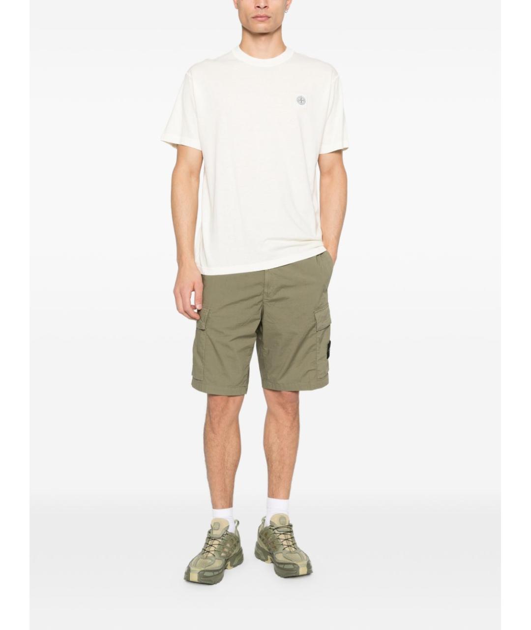 STONE ISLAND Белая футболка, фото 2