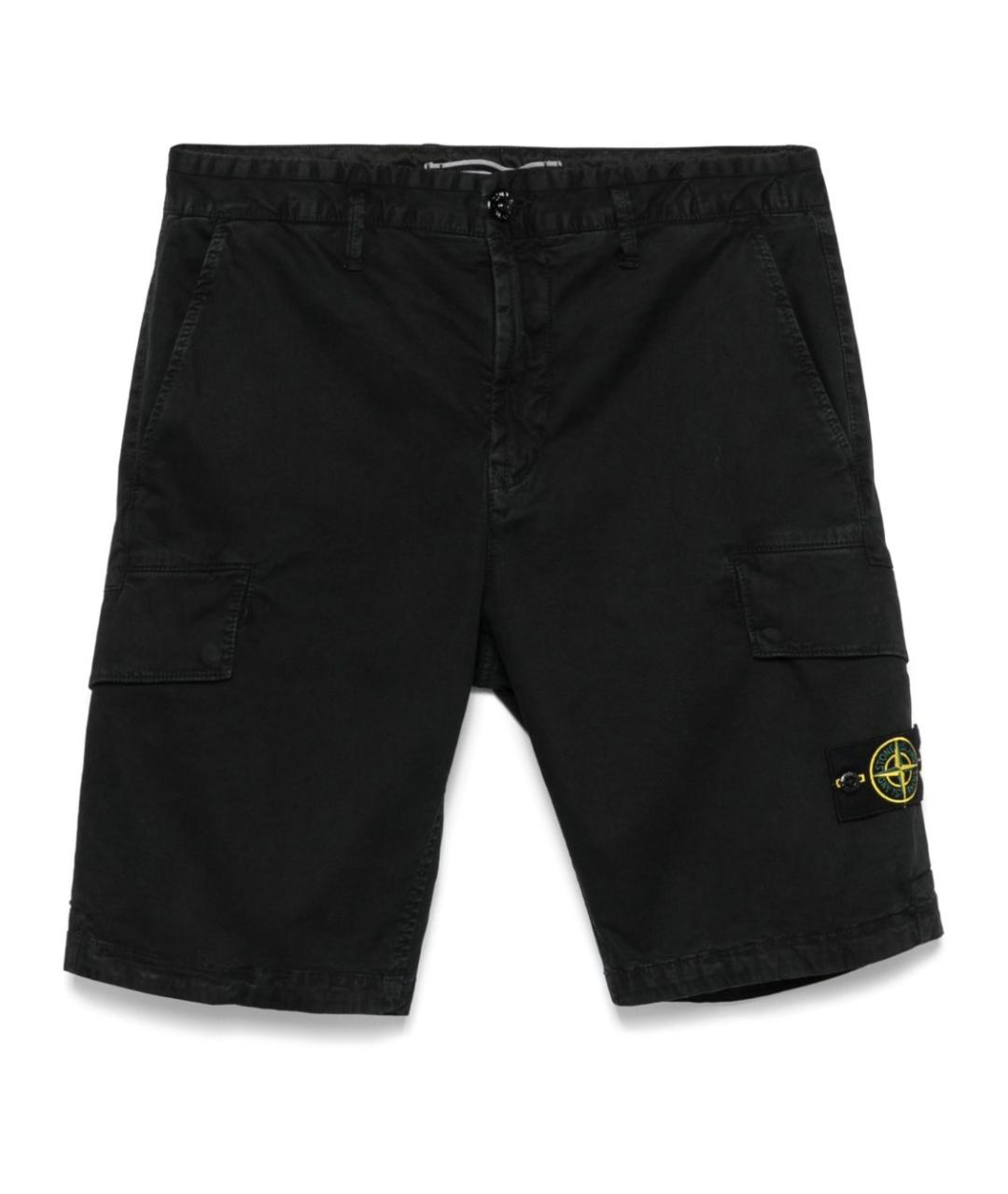 STONE ISLAND Черные шорты, фото 1