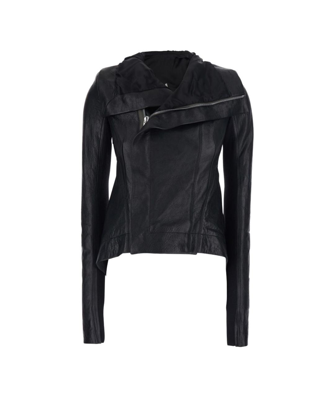 RICK OWENS Черная кожаная куртка, фото 1