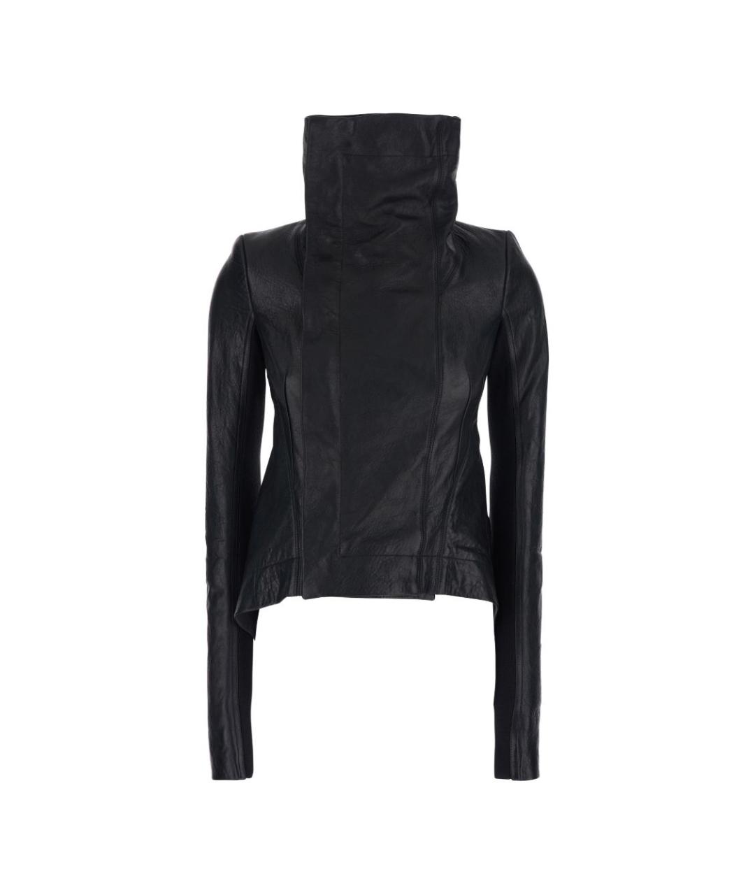 RICK OWENS Черная кожаная куртка, фото 2