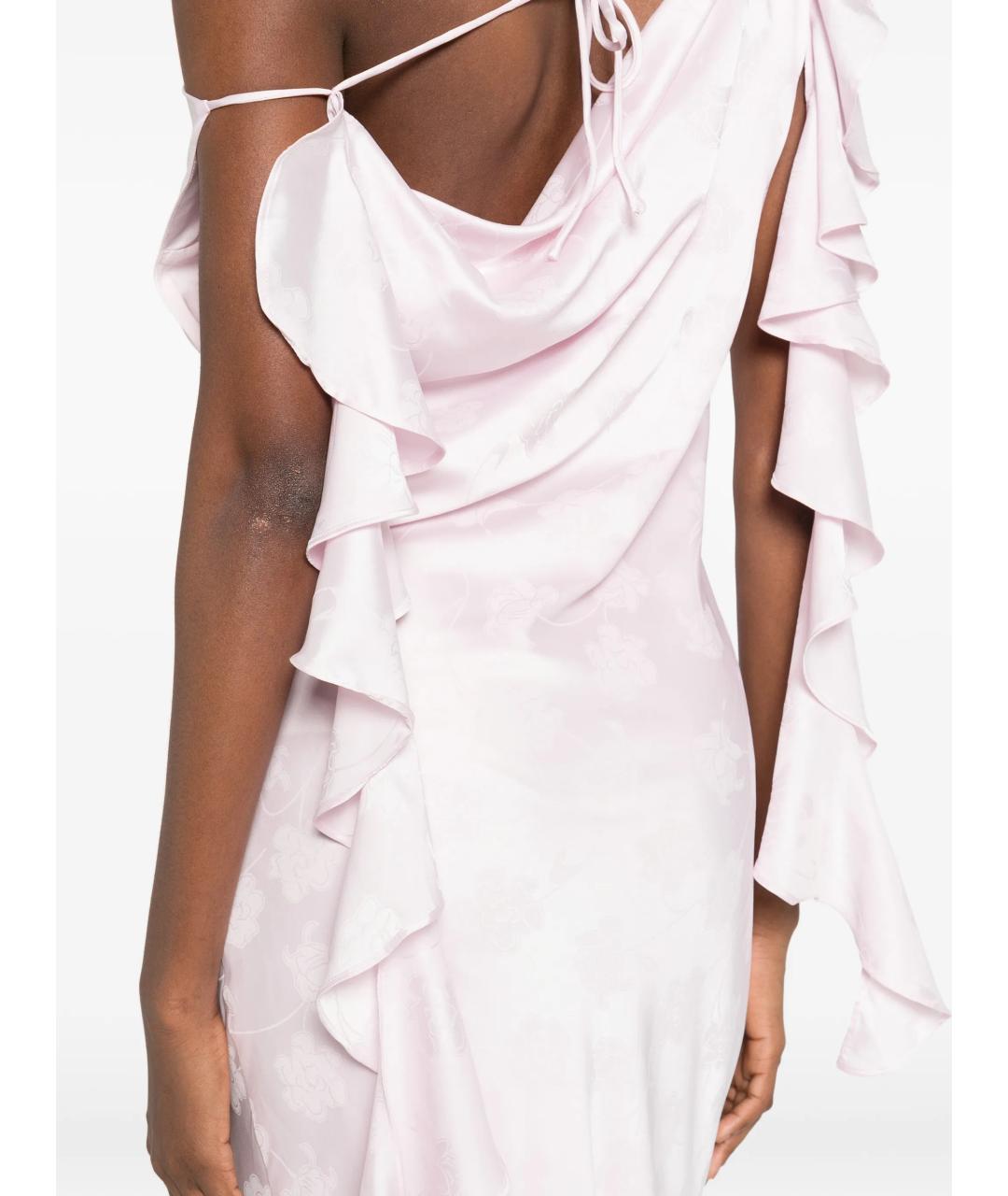 ROTATE Розовое полиэстеровое вечернее платье, фото 5