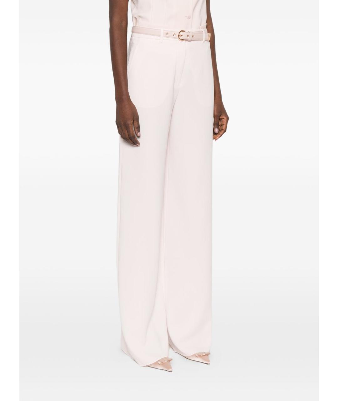 MAX MARA STUDIO Розовые ацетатные прямые брюки, фото 5
