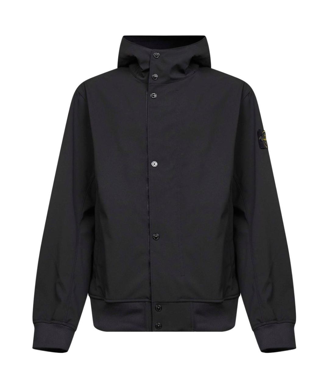 STONE ISLAND Черная синтетическая куртка, фото 1