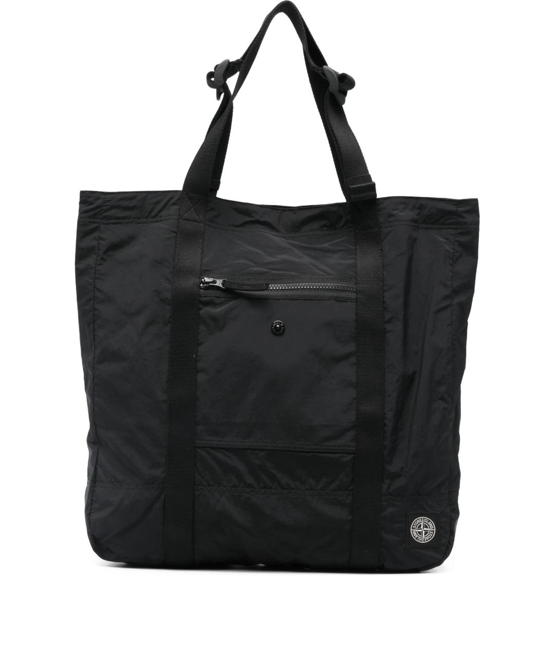 STONE ISLAND Черная сумка тоут, фото 1