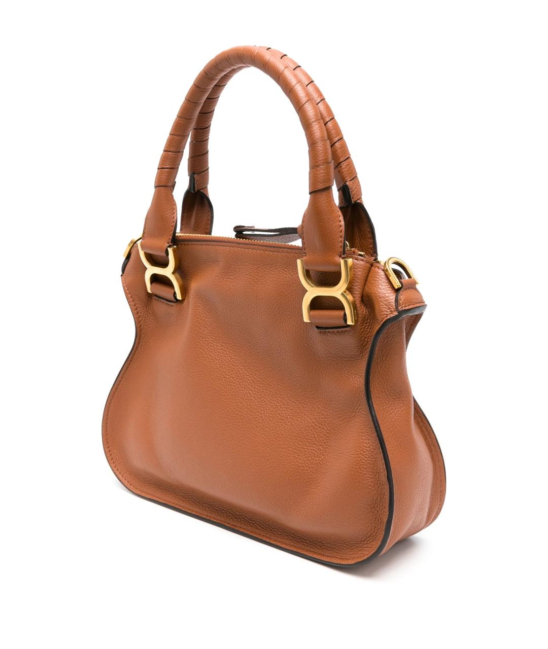 CHLOE Коричневая кожаная сумка тоут, фото 3