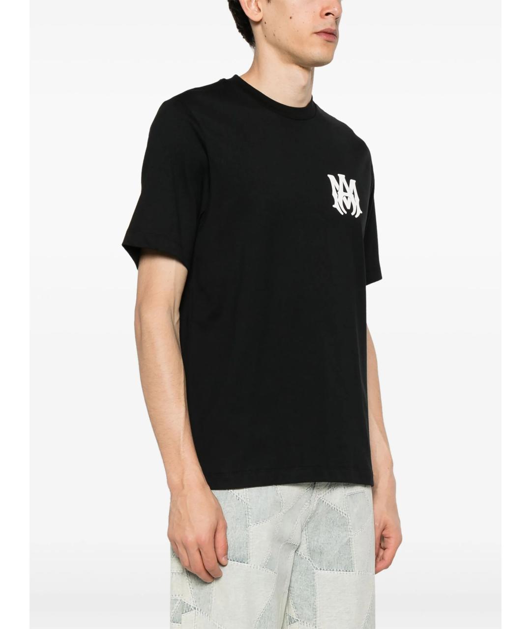 AMIRI Черная хлопковая футболка, фото 3