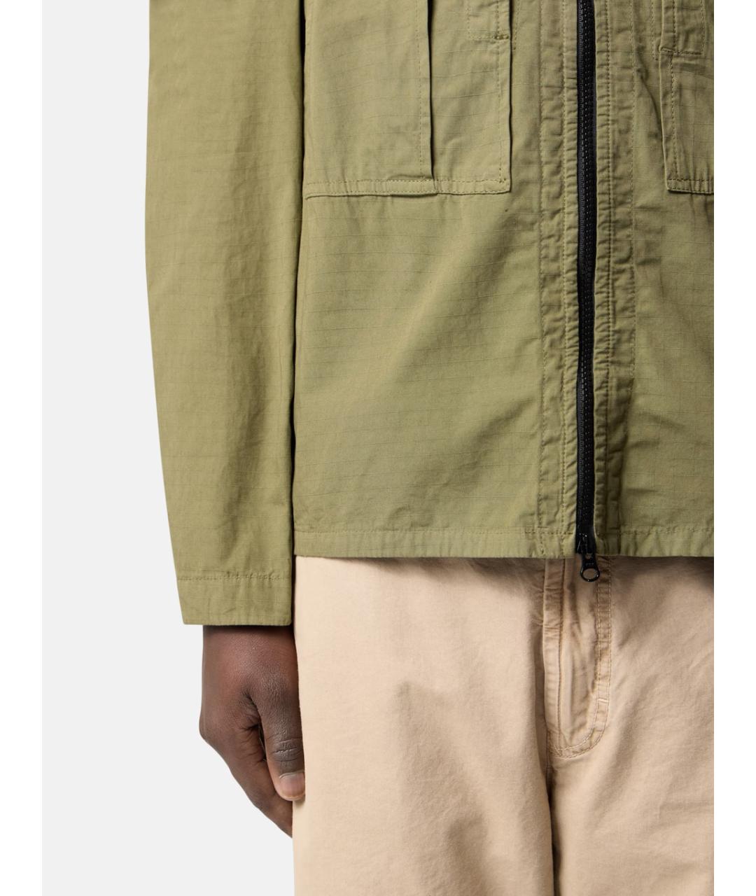 STONE ISLAND Зеленая хлопковая куртка, фото 5