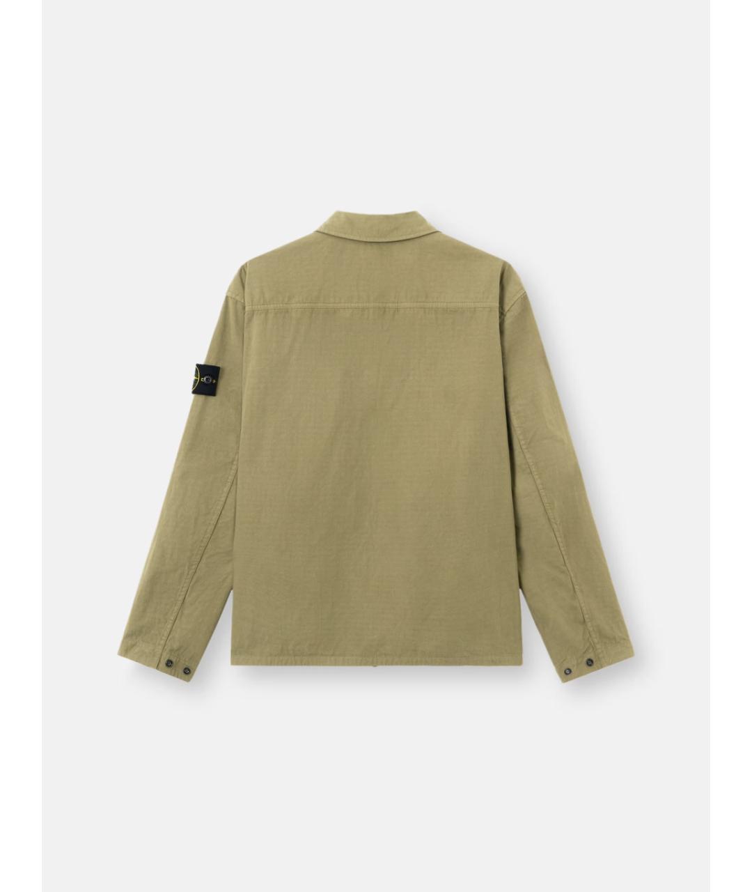 STONE ISLAND Зеленая хлопковая куртка, фото 6