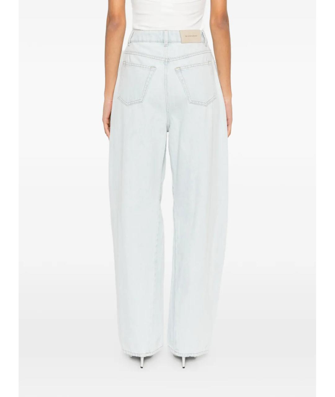 GIVENCHY Голубые хлопковые прямые джинсы, фото 4