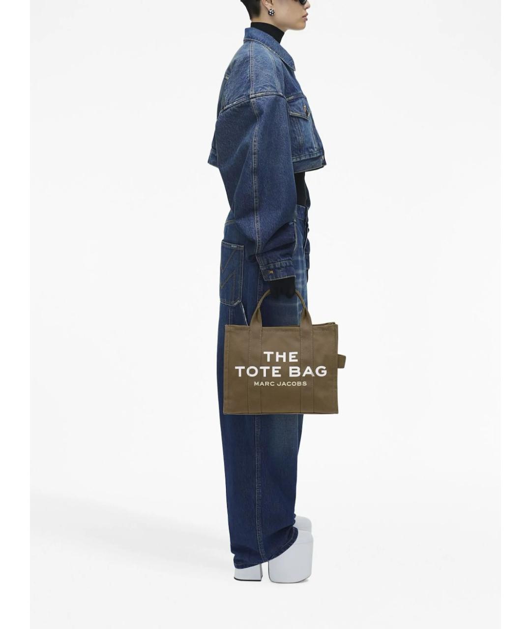 MARC JACOBS Зеленая хлопковая сумка тоут, фото 3