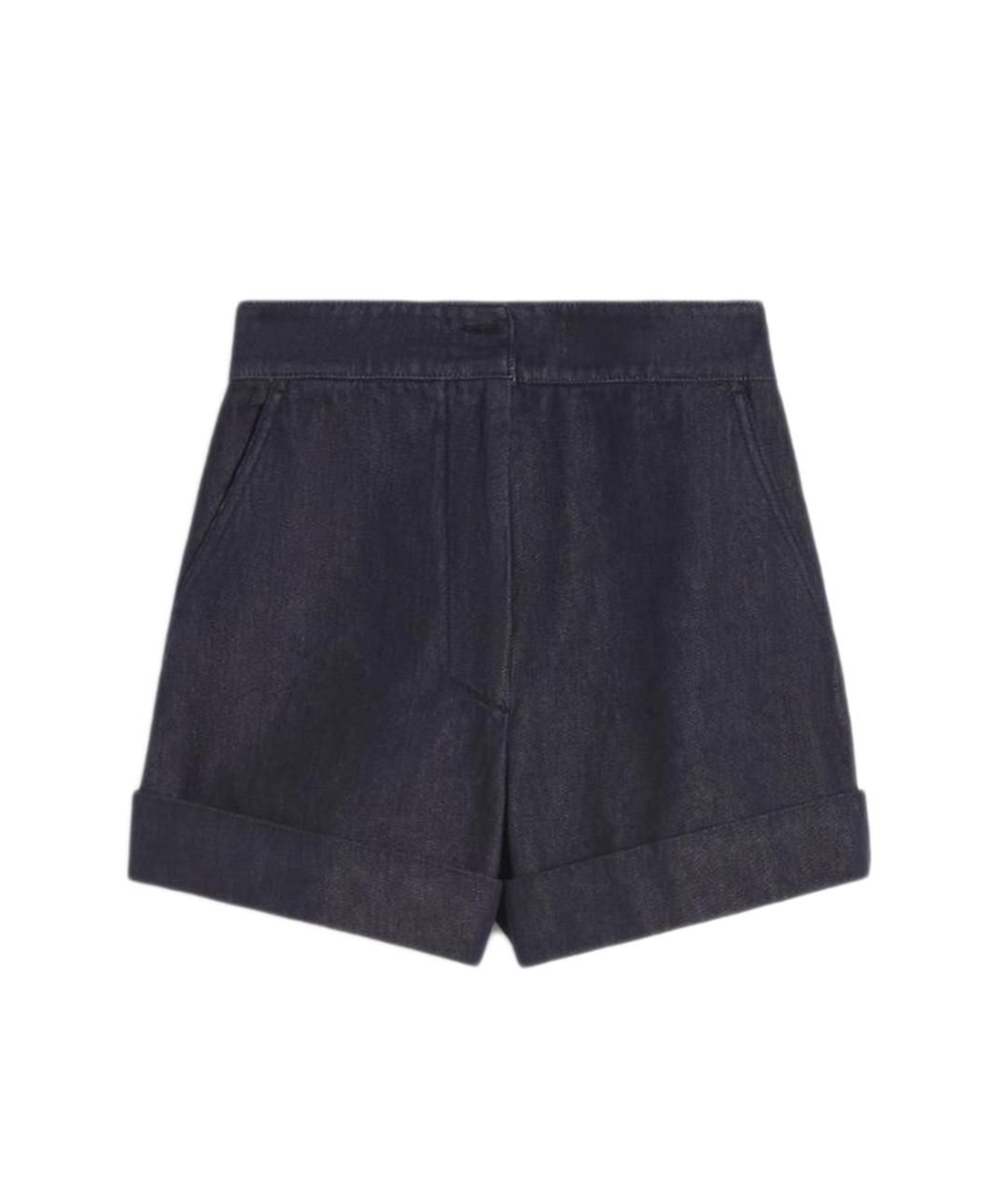 MAX MARA Синие хлопковые шорты, фото 1