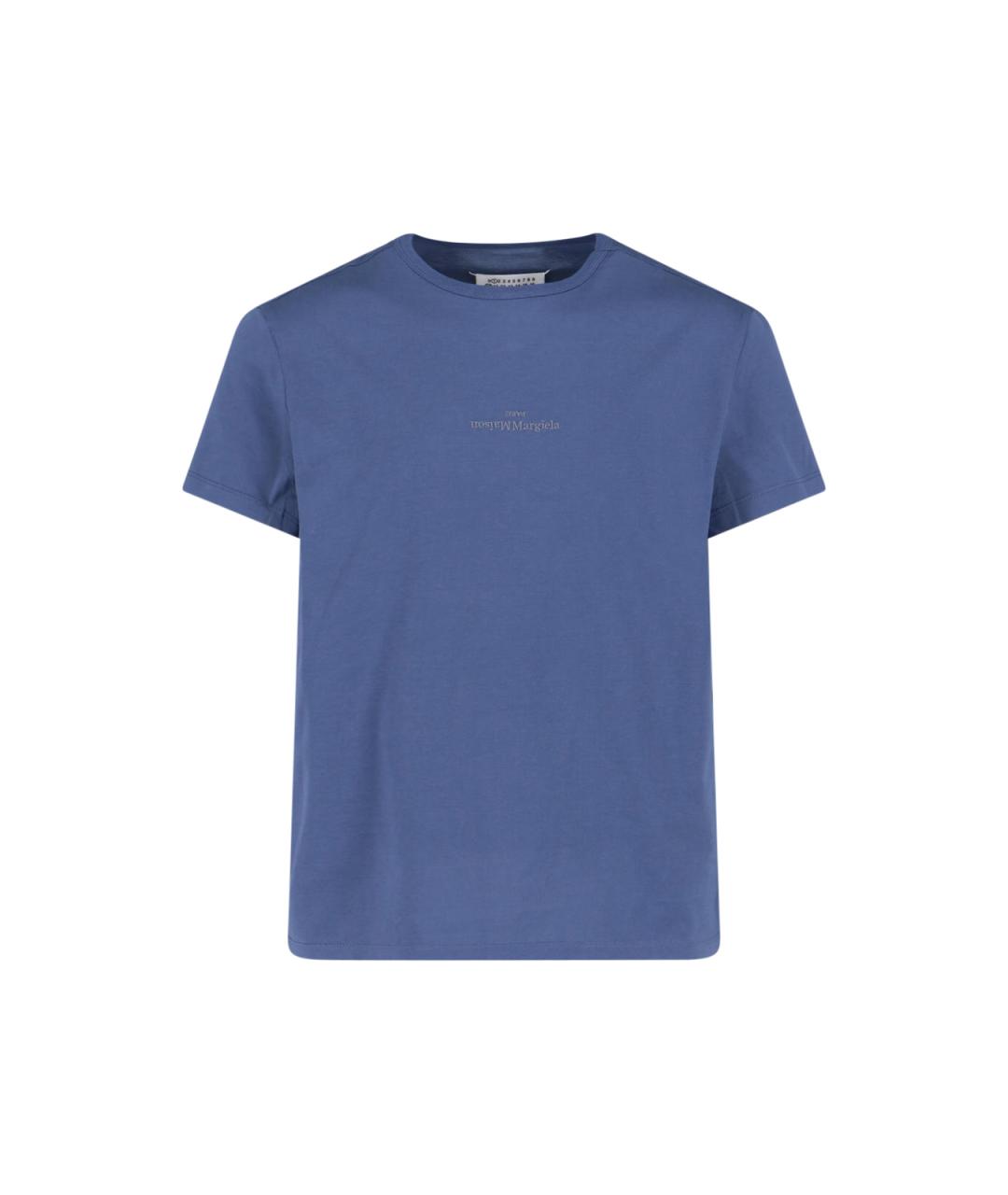 MAISON MARGIELA Синяя хлопковая футболка, фото 1