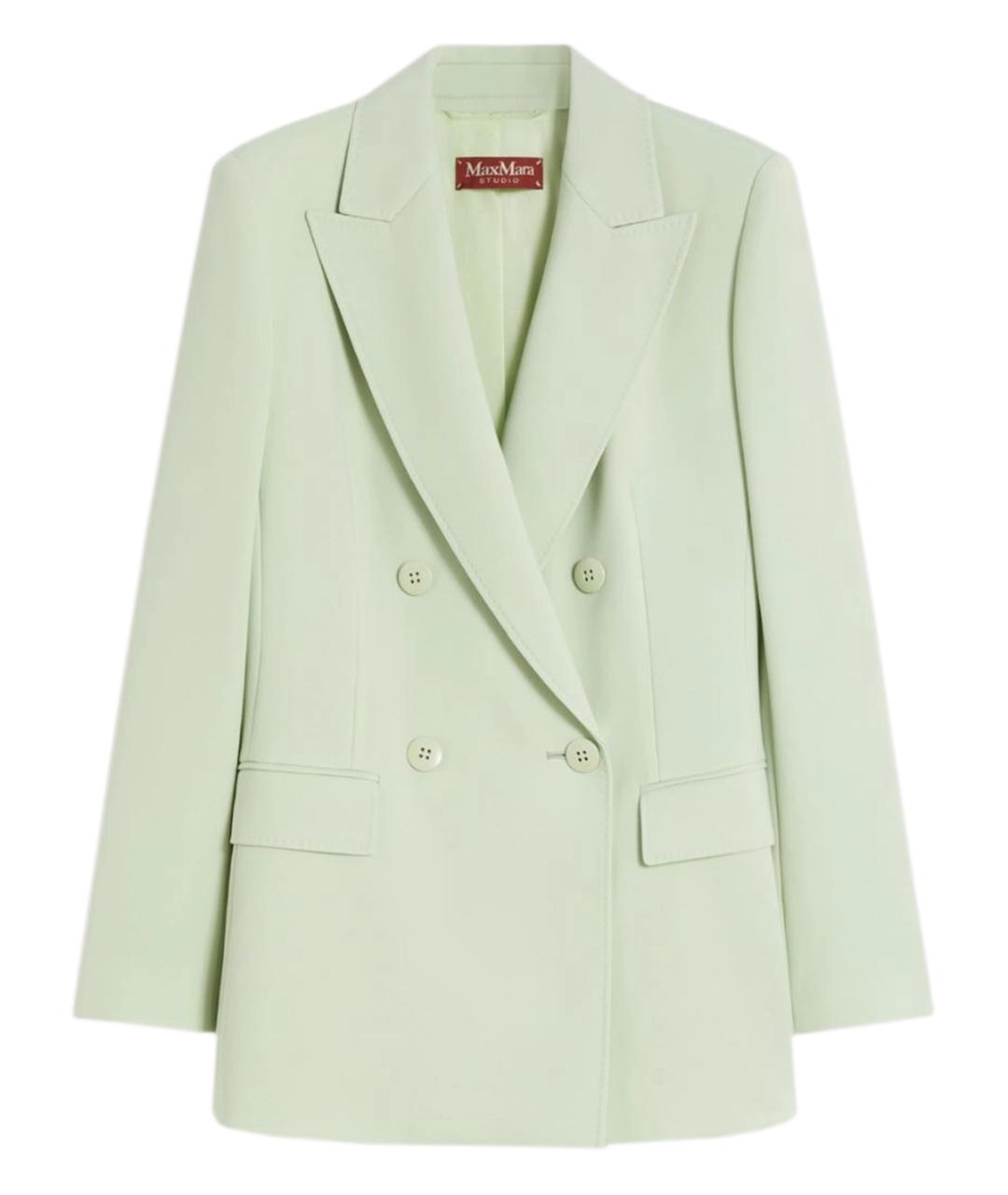 MAX MARA STUDIO Зеленый шерстяной жакет/пиджак, фото 1