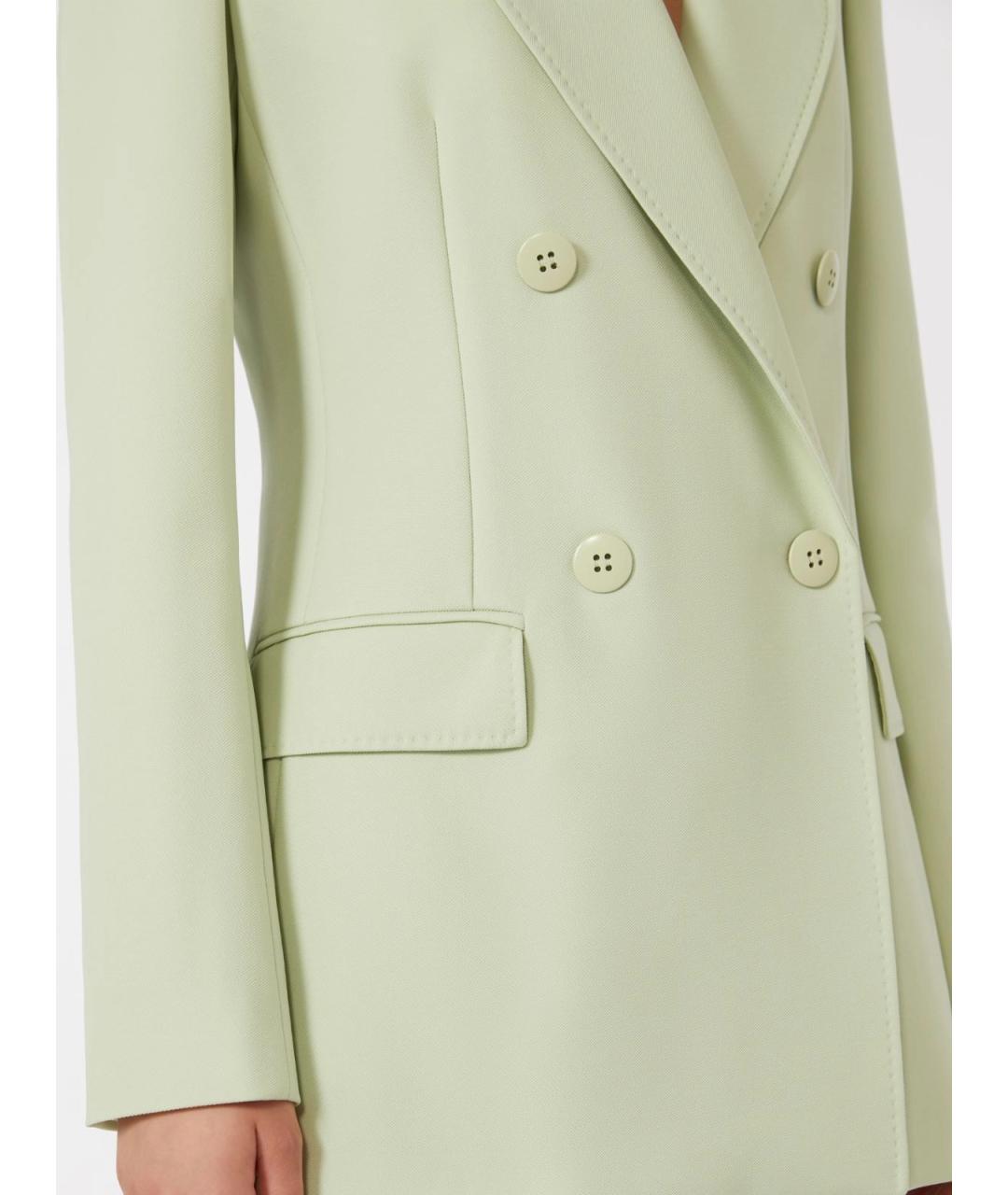 MAX MARA STUDIO Зеленый шерстяной жакет/пиджак, фото 5