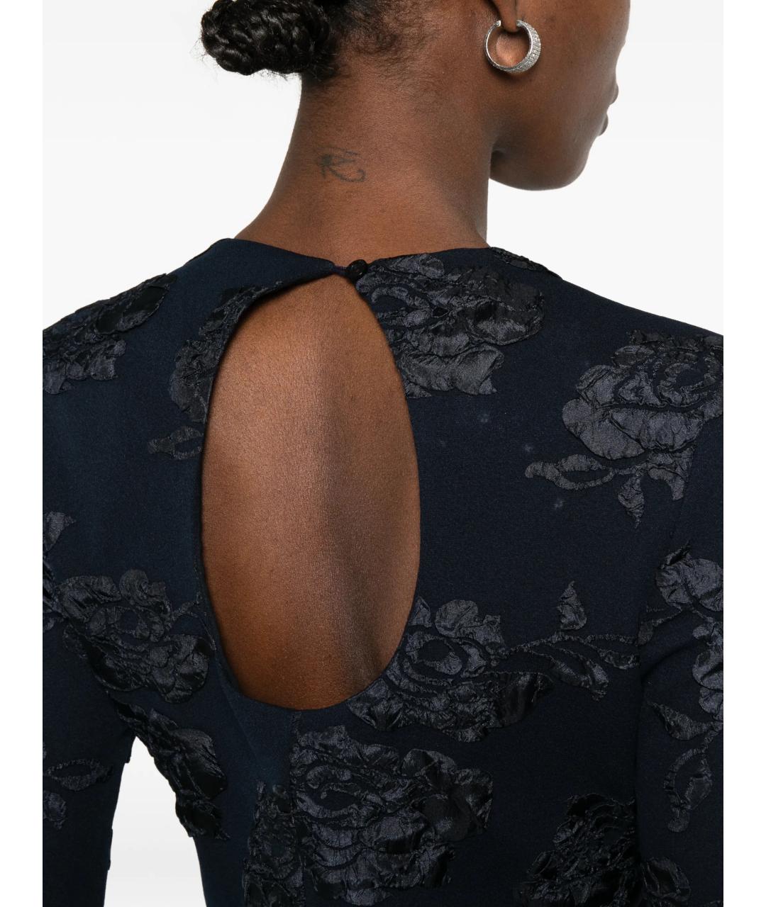 ROTATE Темно-синее полиэстеровое платье, фото 4