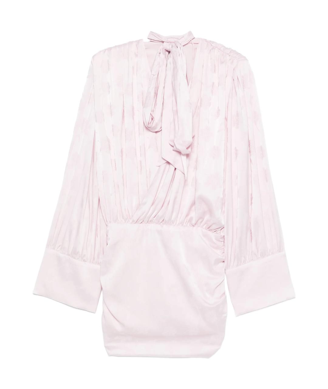 ROTATE Розовое полиэстеровое коктейльное платье, фото 1