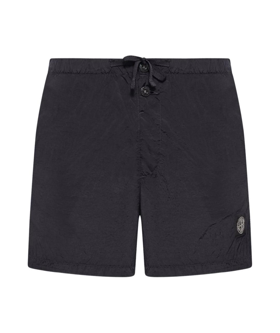 STONE ISLAND Черные полиамидовые шорты, фото 1