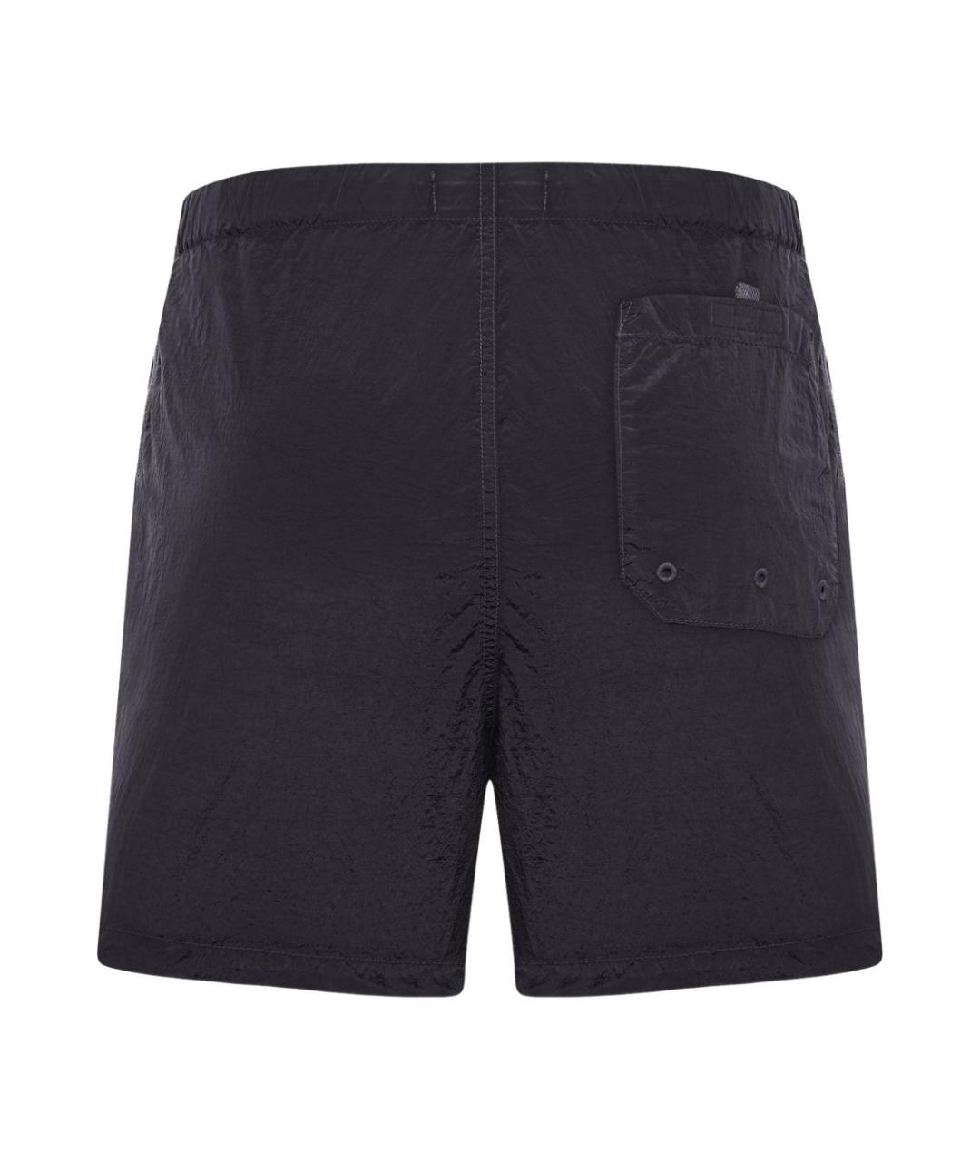 STONE ISLAND Черные полиамидовые шорты, фото 2