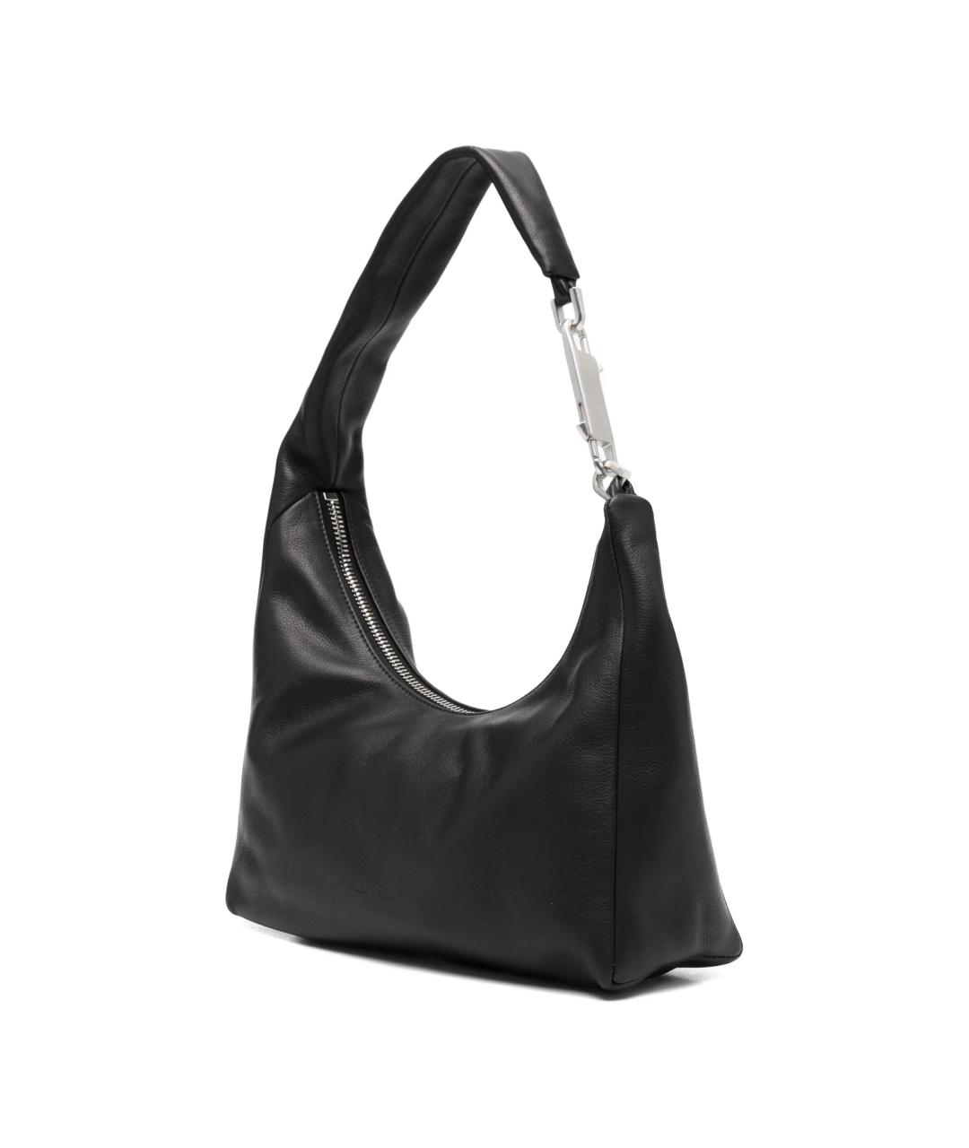 RICK OWENS Черная кожаная сумка на плечо, фото 2